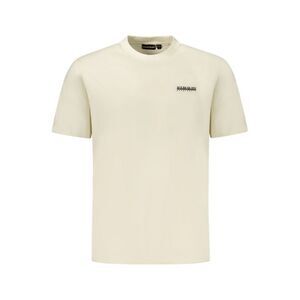 Napapijri Beige Cotton Men Men's T-Shirt